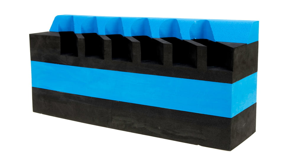 GPS Foam Pistol Cradle 6 Handguns Black Foam, GPS-F600CRN