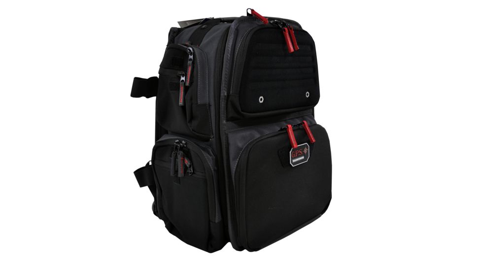 GPS Executive Range Backpack w/5 Handgun Cradle, Gray, GPS-1812BPG