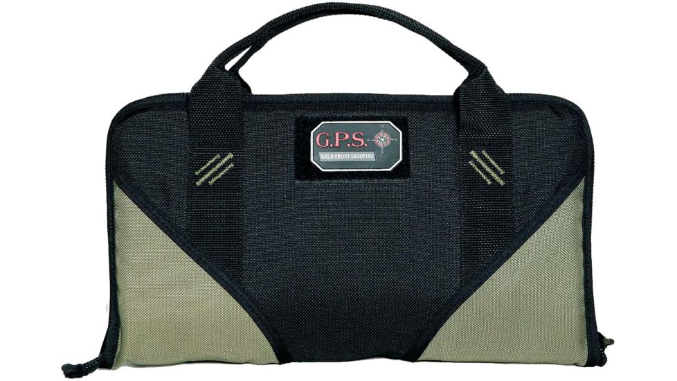 GPS Wild About Hunting Memory Foam Handgun Case, Green/Black, Large GPS-1485PCMF