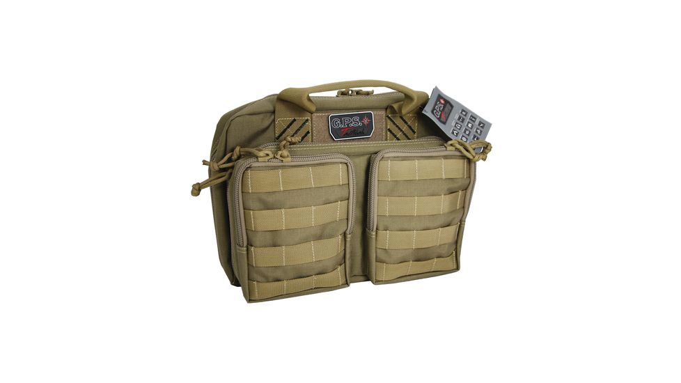 GPS Tactical Quad +2 Pistol Case, Tan, GPS-T1312PCT