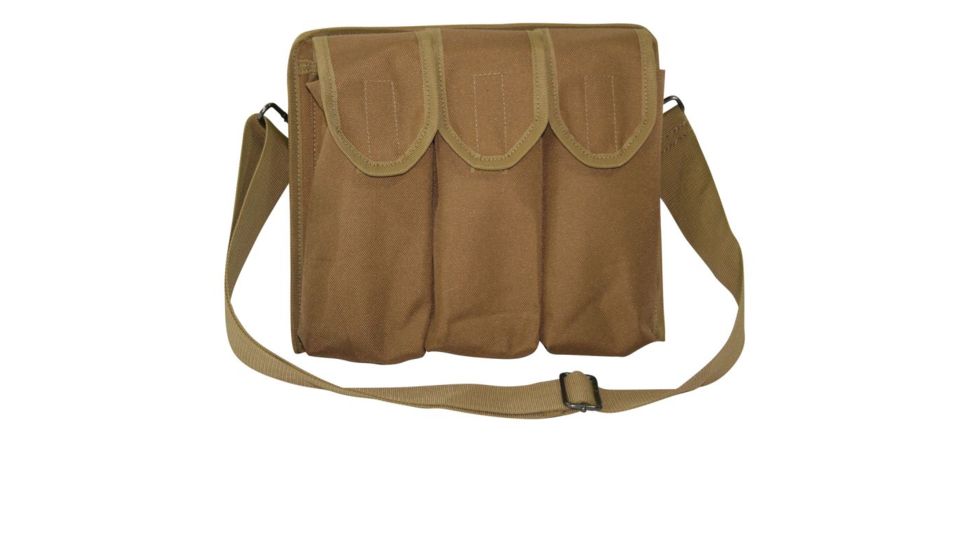 Galati Gear 3 Pocket Mag Pouch Over Shoulder/Belt 30-40rd, Coyote Brown, GLMP340CB