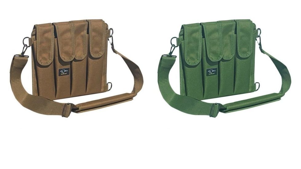 Galati Gear Over Shoulder Rifle Mag Pouch 9mm, Coyote Brown, Olive Drab