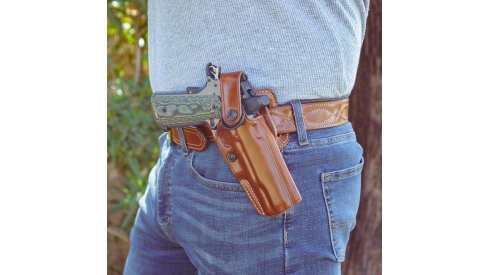 Galco APO Strongside/Crossdraw Belt Holster, Colt 5in 1911, Right, Tan, APO212R