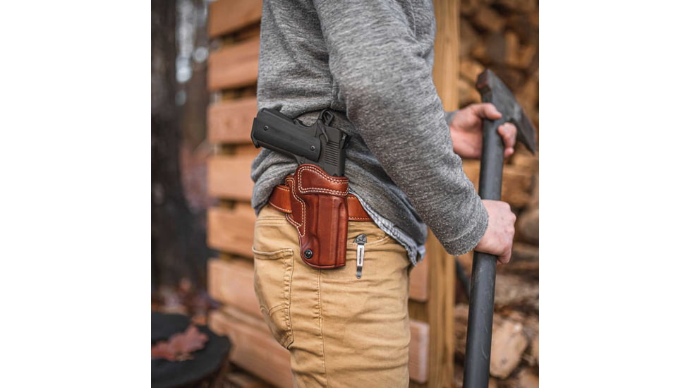 Galco Avenger Belt Holster, Glock 26 W/Wo Red Dot, Glock 27 W/Wo Red Dot, Glock 33 W/Wo Red Dot, Right Hand, Tan, AV286R