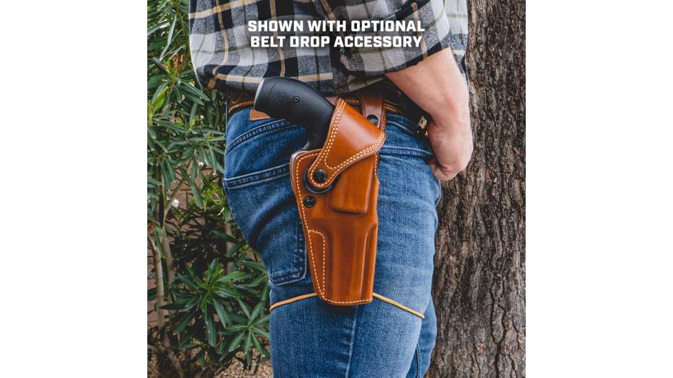 Galco Big Iron Belt Holster, Colt Python 5in, Smith &amp; Wesson L Frame M686 Plus 5in, Right Hand, Tan, BI366