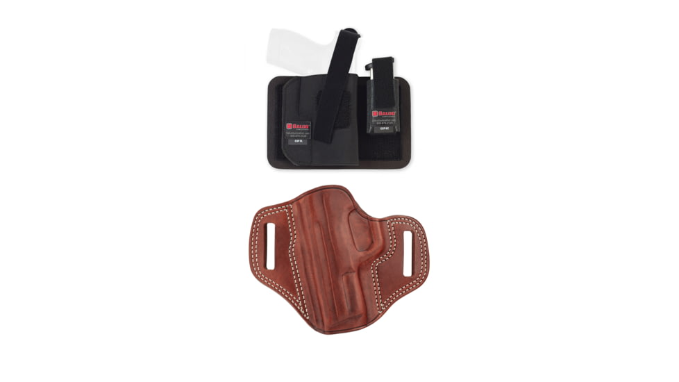 Galco Combat Master Belt Holster, Adult, Leather, Black, Tan