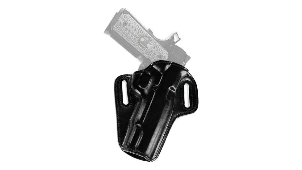 Galco Concealable Belt Leather Holster for Kimber 5 inch 1911 w/ Rail, Black, Right Hand CON612B