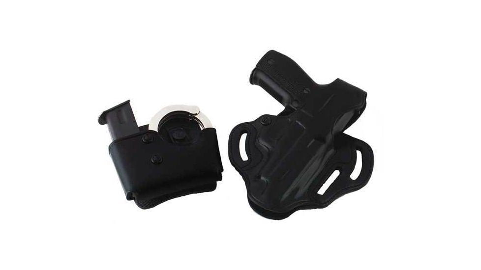 Galco Cop 3 Slot Leather Holster - Left Hand - Black CTS161B