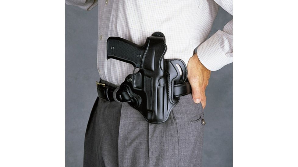 Galco Cop 3 Slot Leather Holster - Left Hand - Black CTS161B