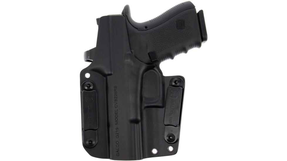 Galco Corvus Belt/IWB Kydex Holster, Smith &amp; Wesson M&amp;P Subcompact, Right, Black, CVS474RB