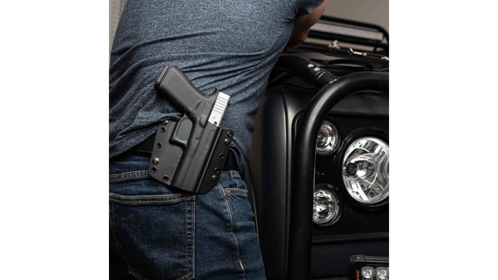 Galco Corvus Belt/IWB Kydex Holster, Smith &amp; Wesson M&amp;P Subcompact, Right, Black, CVS474RB
