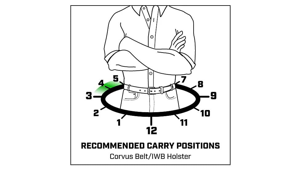 Galco Corvus Belt/IWB Holster, Springfield Armory Hellcat, Black, Right Hand, CVS20CVS892RB16RB