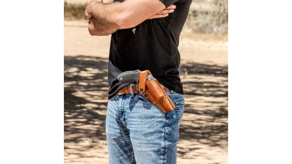 Galco Dao Strongside/Crossdraw Belt Holster, Colt King Cobra 4 1/4in, Right Hand, Tan, DAO370