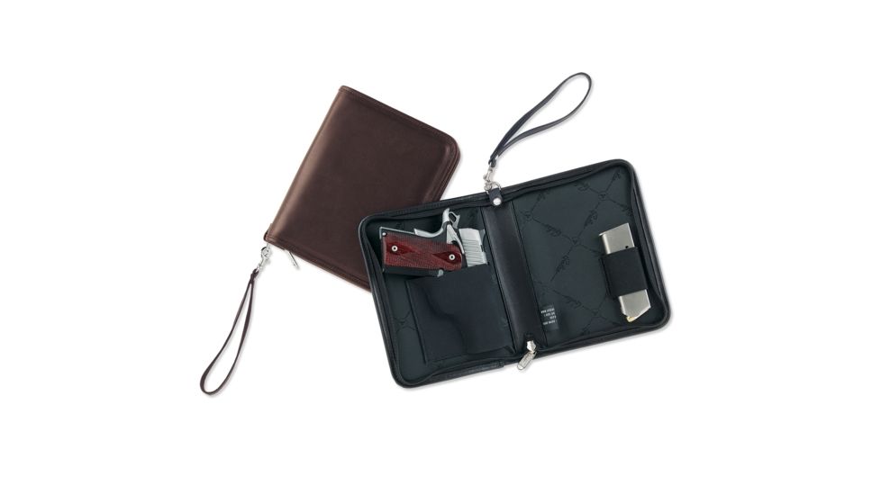 Galco Defense Planner Concealed Pistol/Handgun Carrying Case/Holster, Beretta 84 / F, Ambidextrous, Full Grain Leather Finish, Tan, DEFTAN