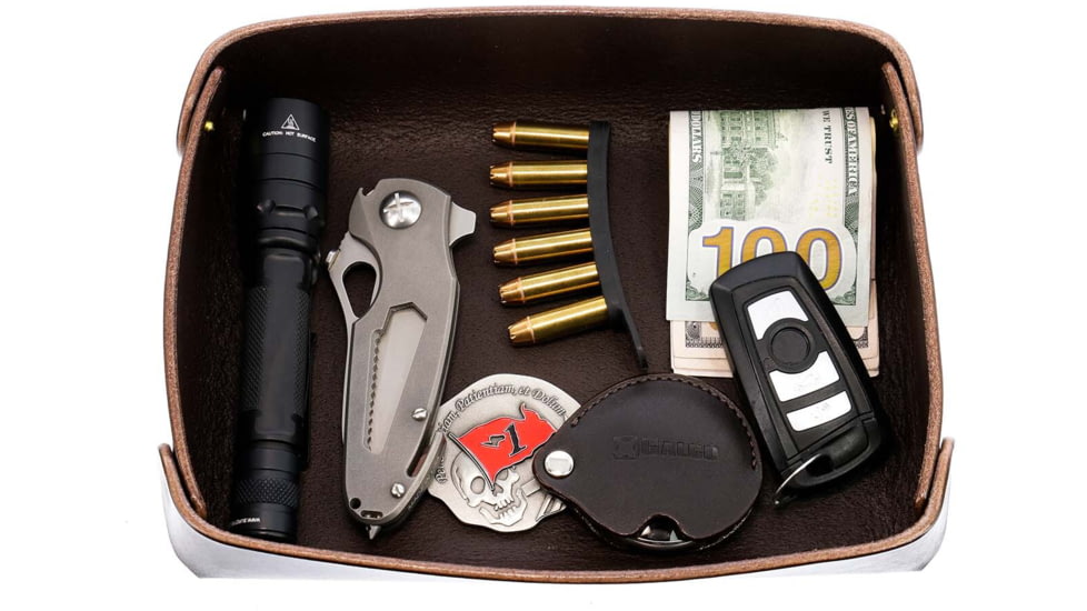 Galco EDC Rectangle Valet Tray, Dark Havana, LT828DH