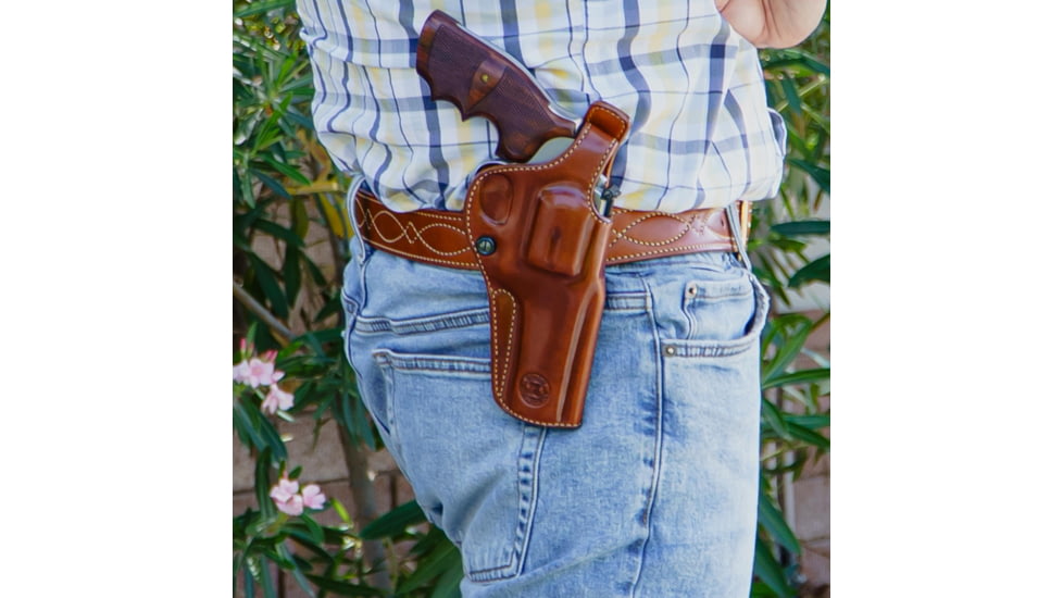 Galco Masterbilt RevSolution Premium Steerhide OWB Belt Holster,Manurhin Mr73 4in, Ruger Security Six 4in, Ruger Service Six 4in, Black