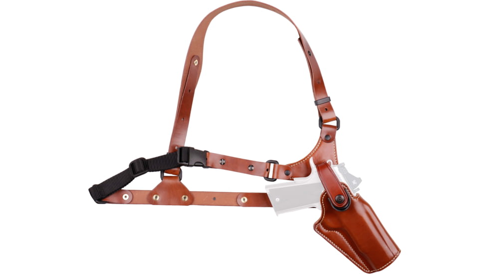 Galco Great Alaskan Shoulder Holster System, AMT Hardballer, Colt 1911, Kimber 1911, Para 1911, Rem 1911 R1, Ruger SR1911, S&amp;W SW1911, Springfield 1911, Taurus PT1911, 5in, Right, Plain, Tan, GA212R