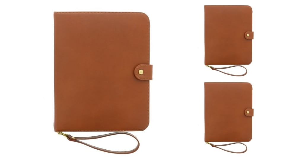 Galco Hidden Agenda Concealed Leather Handgun Carrying Case/Holster w/ Day Planner, Leather, Black, Brown, Tan