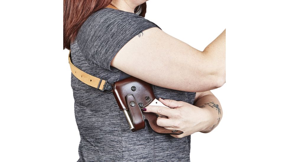 Galco Jackass Rig Shoulder System, Glock 17, Right hand, Premium Steerhide Finish, Black, JR224B