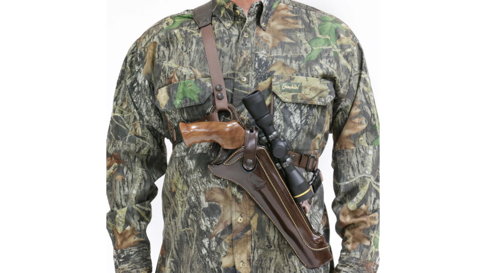 Galco Kodiak Hunter Leather Shoulder Holster, Thompson/Center Contender Gen 2 12in, Right Hand, Havana, KH844H