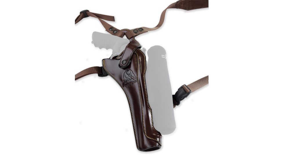 Galco Kodiak Hunter Leather Shoulder Holster, Smith &amp; Wesson Model 460 X-Frame Revolver 8.375in/Smith &amp; Wesson Model 51 Revolver, Right Hand, Havana, KH172H