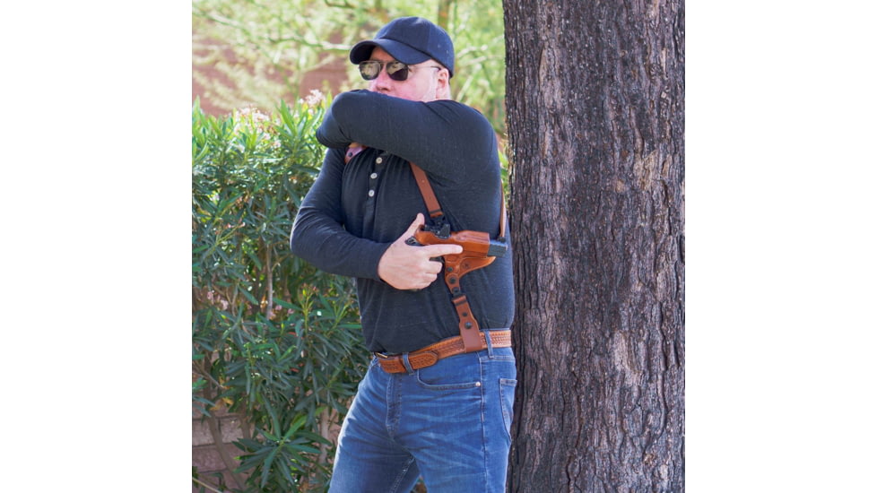 Galco Masterbilt Slabside Perfection Shoulder System Stow-N-Go IWB Holster, Leather, COLT 3 1/2in, Tan, SP212R