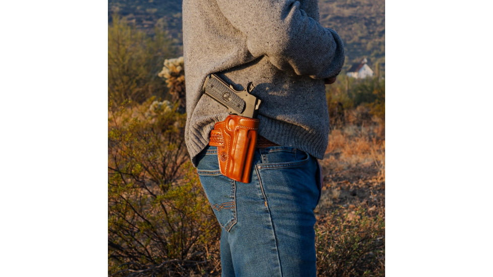 Galco Thunderclap Belt Holster, Colt 5in 1911, Kimber 5in 1911, Ruger Sr1911 5in, Smith &amp; Wesson Sw1911 5in, Springfield 5in 1911, Taurus Pt1911 5in No Rail, Wilson Combat 5in 1911, Right Hand, Black, TC212B