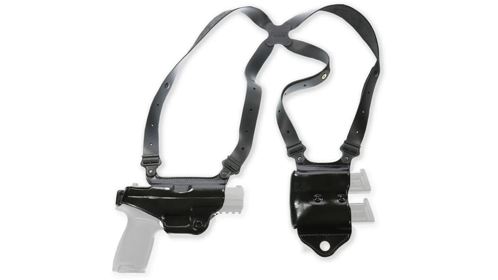 Galco Miami Classic II Shoulder System Tan Full Grain Leather, P365XL, Right Hand, Black, MCII870B