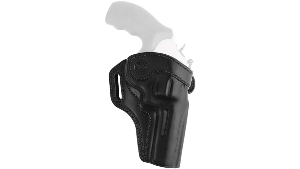 Galco Masterbilt Revenger Leather OWB Belt Holster, Smith &amp; Wesson K Frame M10 4in, M19 4in, M66 4in, Ambidextrous, Black, REV114B