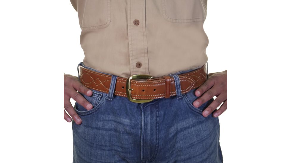 Galco SB6 Fancy Stitched Belt - Tan - Size - 38 SB6-38