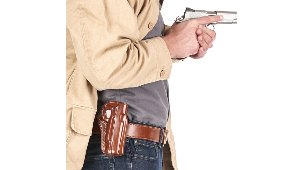 Galco Speed Master 2.0 Paddle Belt Leather Holster, S&amp;W M&amp;P Shield 9/40 &amp; 2.0 9/40, Right, Premium Steerhide, Tan, SM2-652