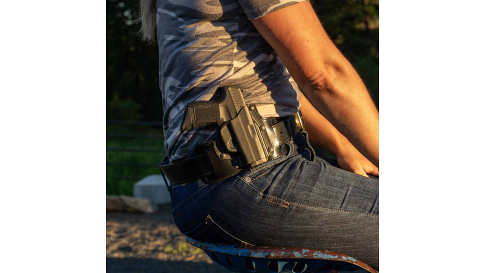 Galco Tac Slide Belt Holster, Glock 43/Glock 43X/Glock 48, Right Hand, Plain, Black, TS800B