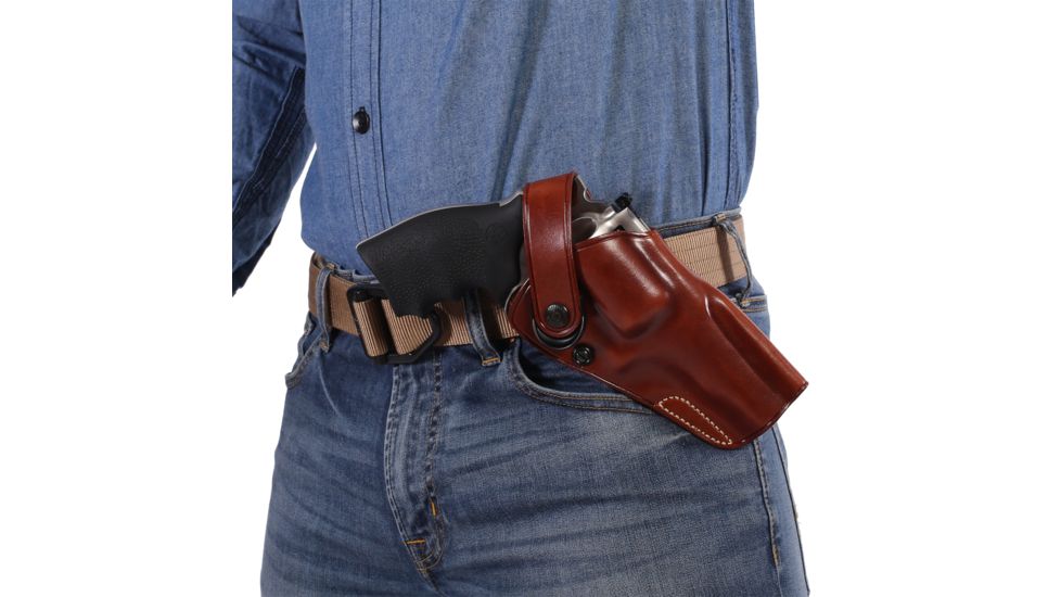 Galco DAO Strongside/Crossdraw Belt Holster, Smith &amp; Wesson Model 460 X-Frame Revolver 5in, Right, Plain, Tan, DAO190