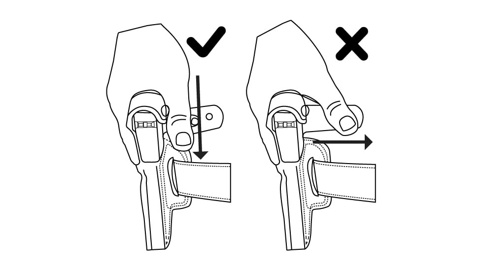 Galco Wraith 2 Belt/Paddle Holster, Colt 3in 1911, Black, Left, W2-425RB