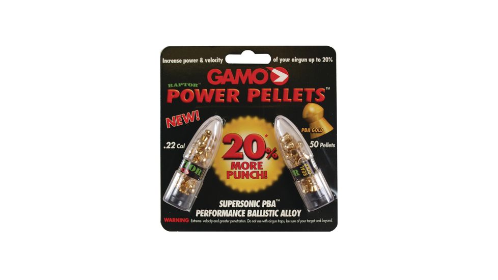 Gamo Air Rifles PBA Raptor Pellets Lead Free .22 Caliber 50 Per Box 632264554