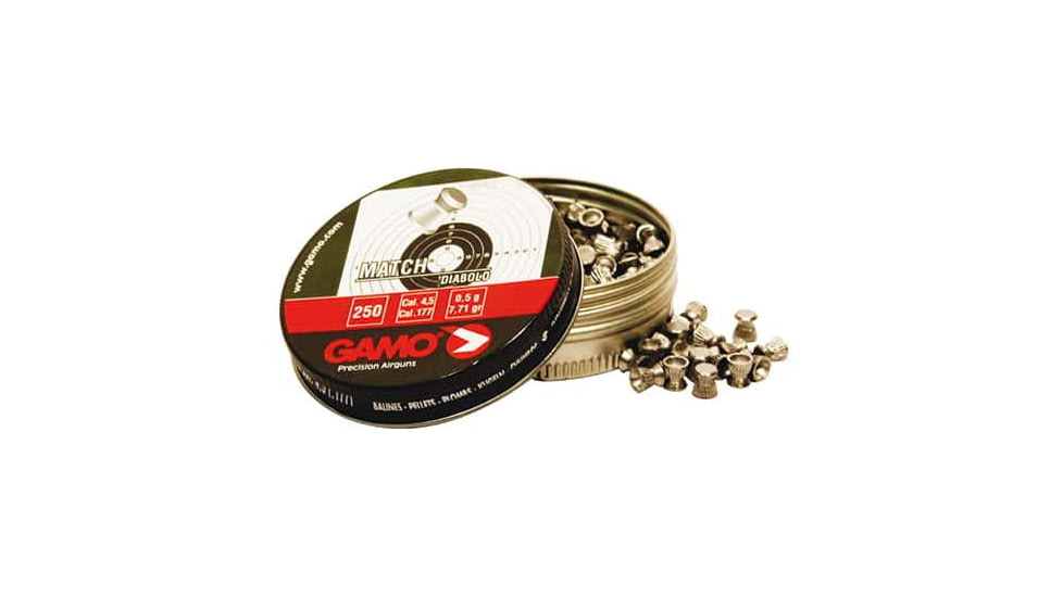 Gamo Match .177 Caliber Flat Pellets, 250 Pack, 6320025B54