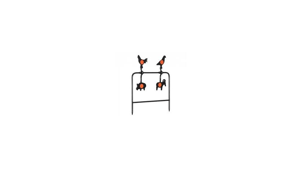Gamo Plinking Target, Airgun, 12 Orange Bullseye Stickers, Black, 62112210954