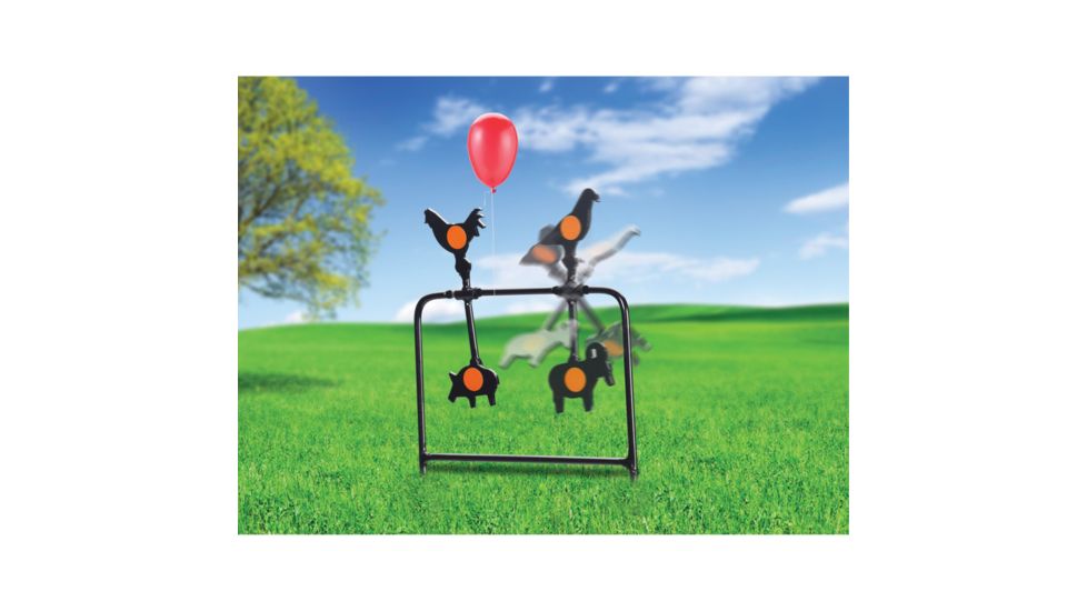 Gamo Plinking Target, Airgun, 12 Orange Bullseye Stickers, Black, 62112210954