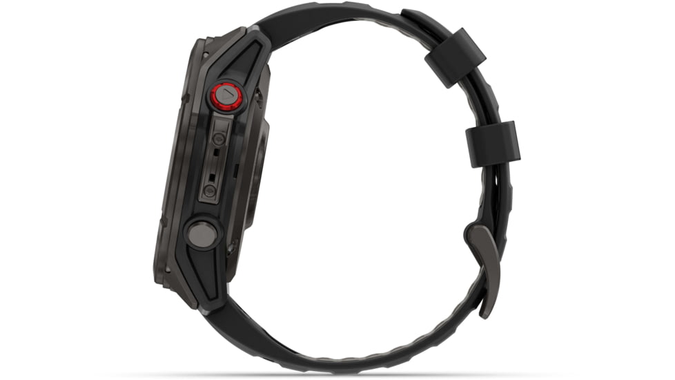 Garmin Fenix 8 Pro Unisex Watches, 51mm Case Diameter, Titanium Bezel, Black/Pebble Gray Silicone Band, 010-03199-00