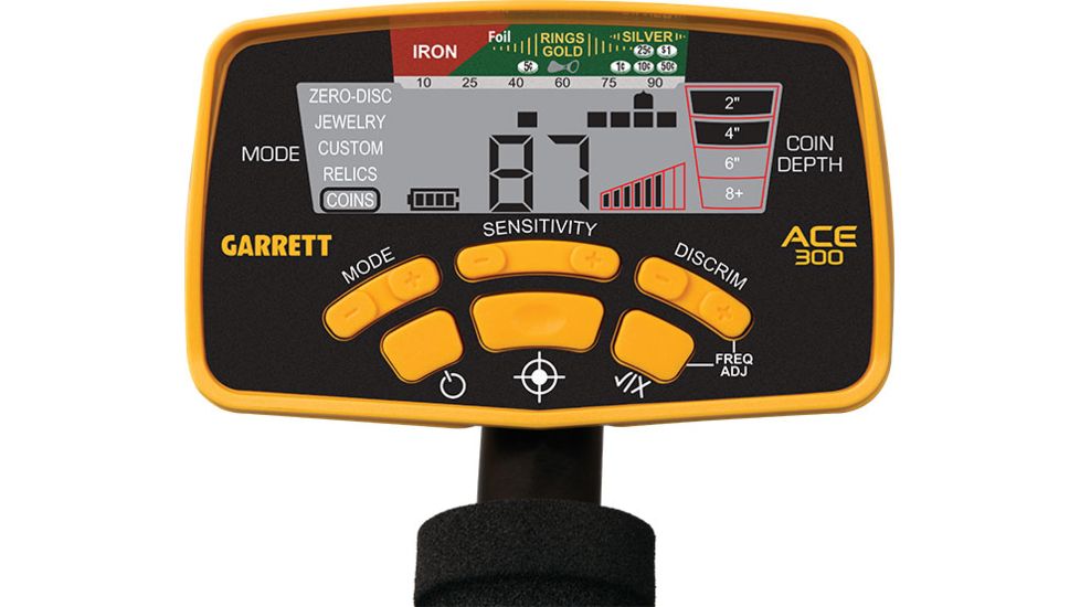 Garrett Ace 300, 7x10 in, Black/Yellow, Medium 1141150