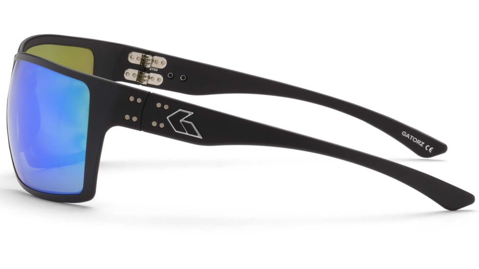 Gatorz Marauder Glasses, Brown Polarized Lens w/Green Mirror, Black, One Size, GZ-12-422