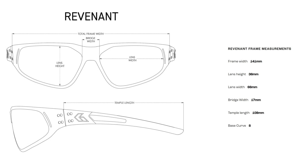Gatorz Revenant Sunglasses, Frost w/Black Logo Frame, Smoke Optimized Polarized w/ Blue Mirror Lens, Frost, Medium, 841235128547