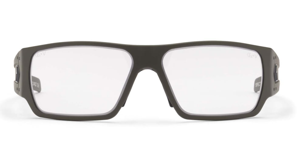 Gatorz Specter Sunglasses, OD Green Cerakote, MILSPEC Ballistic Smoke w/ Anti-Fog, Black Logo, OD Green, GZ-08-205