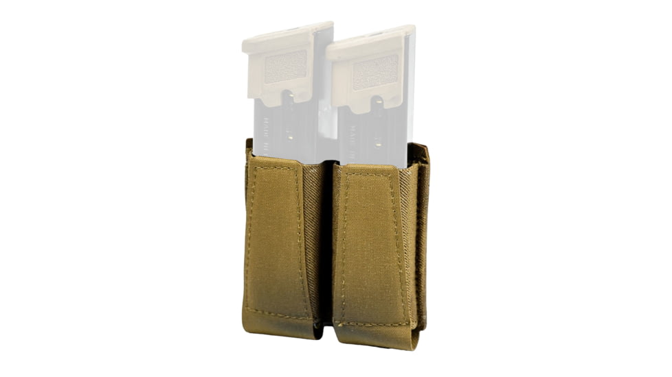 GBRS Group Double Pistol Magazine Pouch - Bungee Retention, COYOTE, GEAR-DPMP-BR-CB