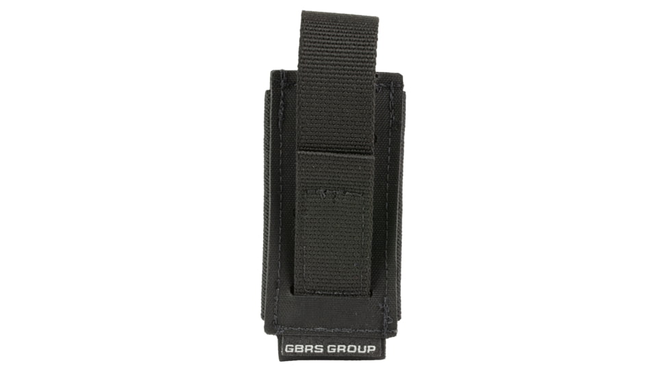 Gbrs Group Gear GBRS Group Single Pistol Magazine Pouch - Bungee Retention, GEAR-SPMP-BR-BLK