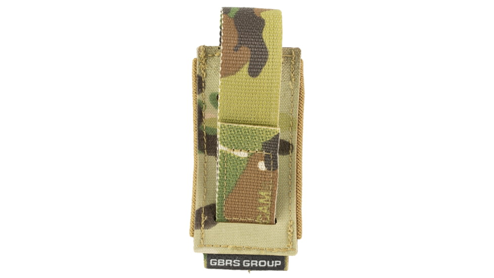 Gbrs Group Gear GBRS Group Single Pistol Magazine Pouch - Bungee Retention, GEAR-SPMP-BR-MC