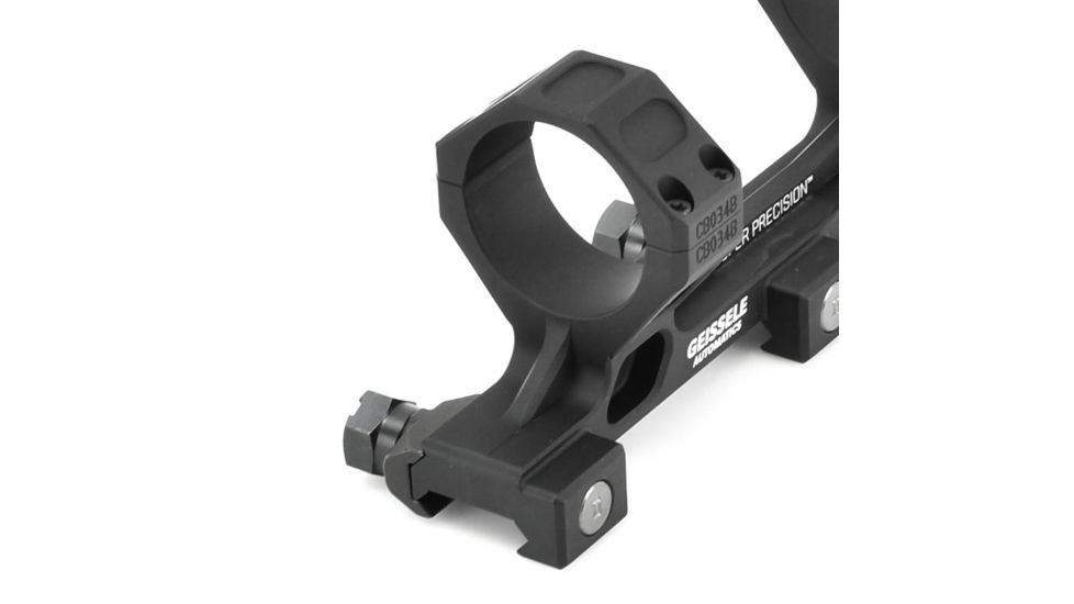 Geissele AR-15/M4 Super Precision Scope Mount, 34 mm Tube, 0 MOA, Standard, Type 3 Anodized, Black, 05-417B