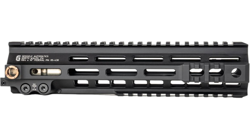 Geissele MK4 Super Federal M-Lok 10in Modular Rail, Black, 05-430B