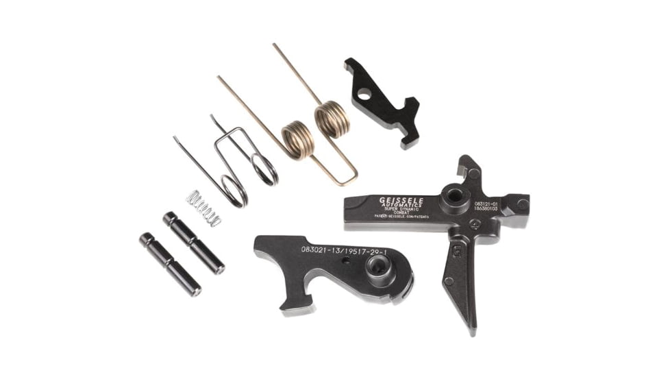 Geissele Super Dynamic AR-10/AR-15 Combat Trigger, Tactical Flat, 4.5 lb Pull, Black, 05-165