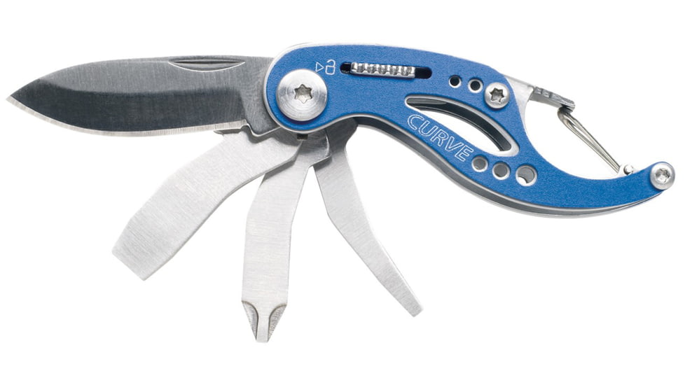 Gerber Curve Multifunction Keychain Tool, Blue - Box Pack